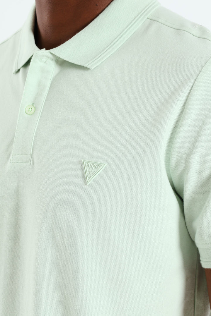 Logo On Sleeve Polo Golfer - Light Green