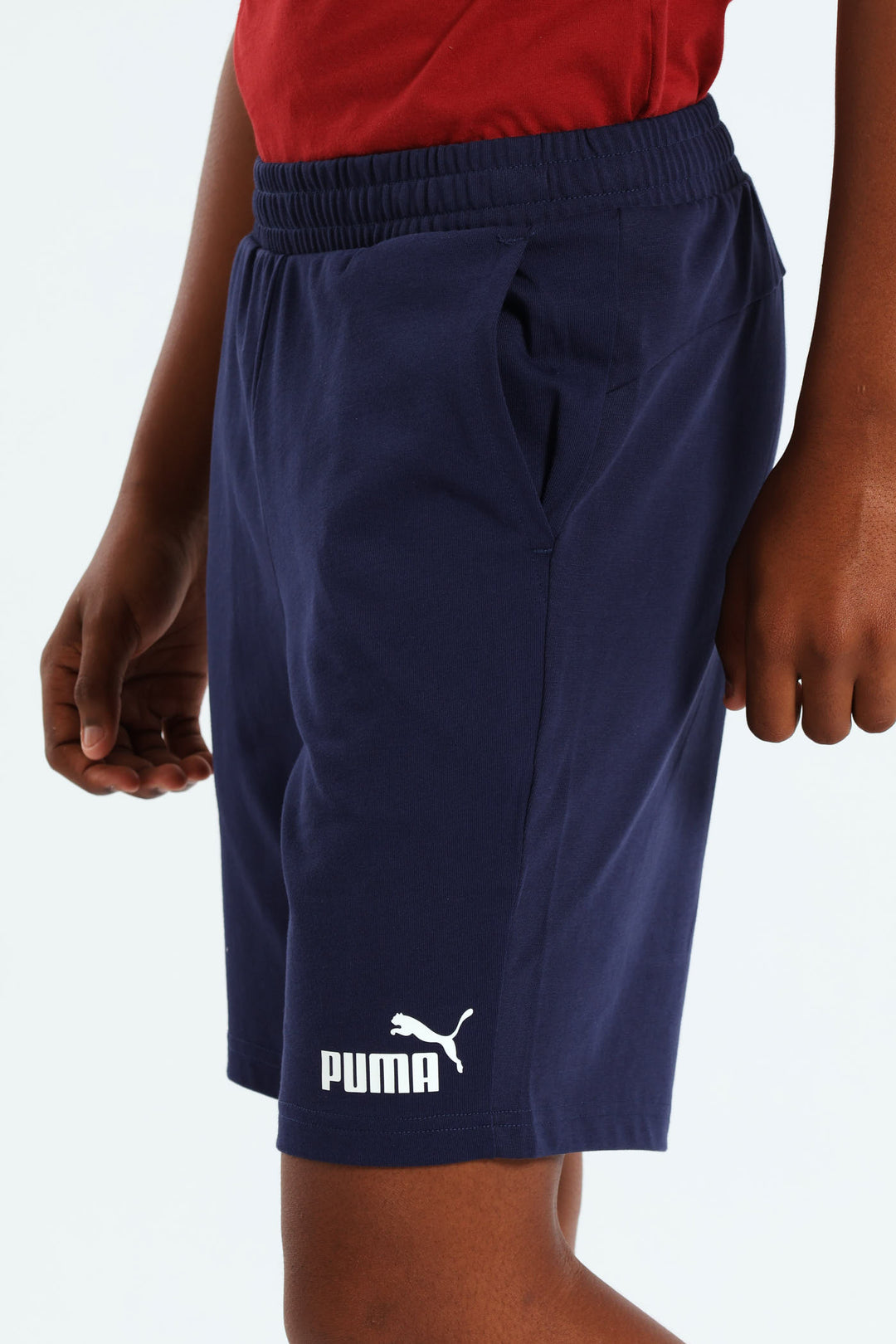 Boys Fleece Puma Shorts - Navy