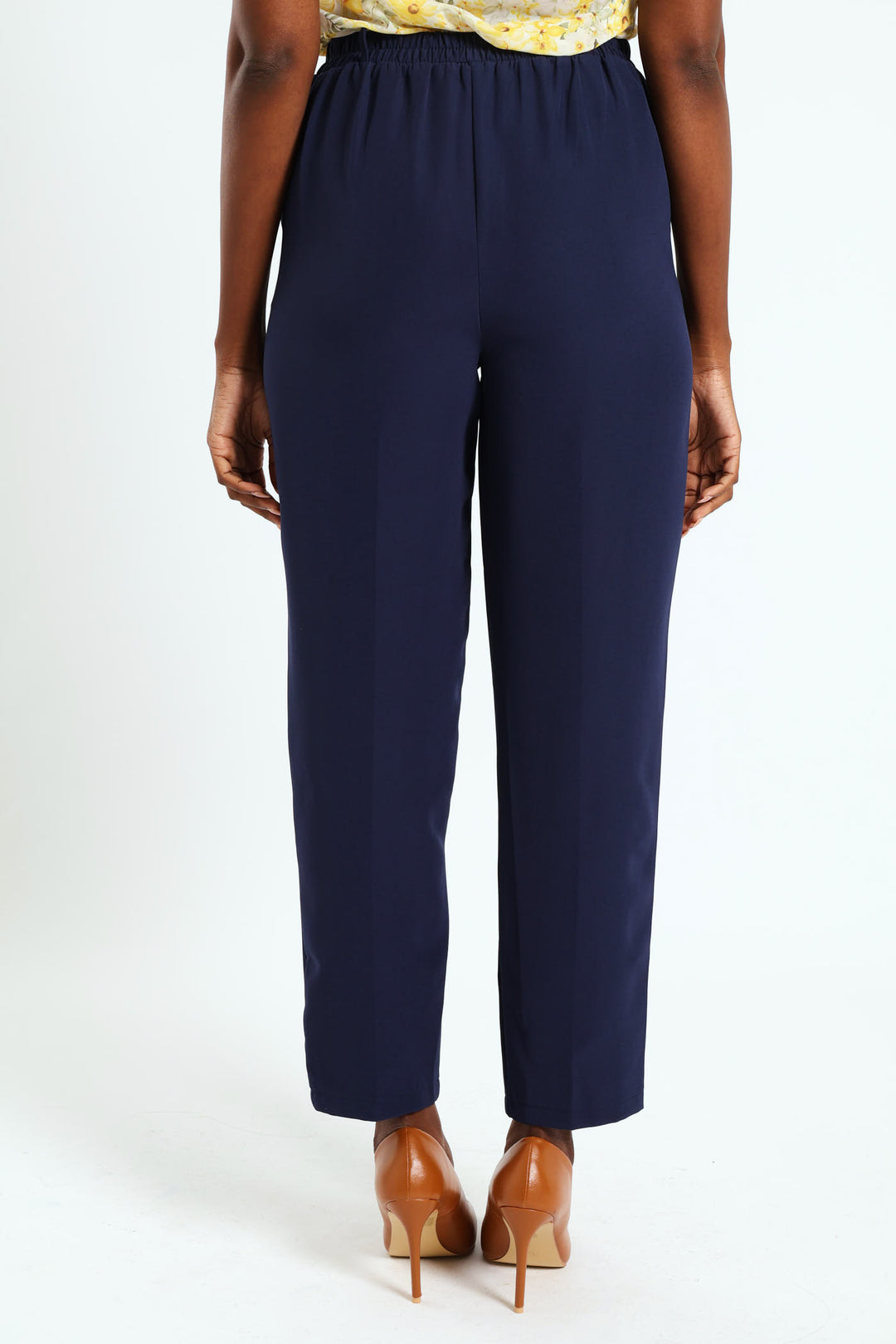 Tailored Cigarette Pants - Navy