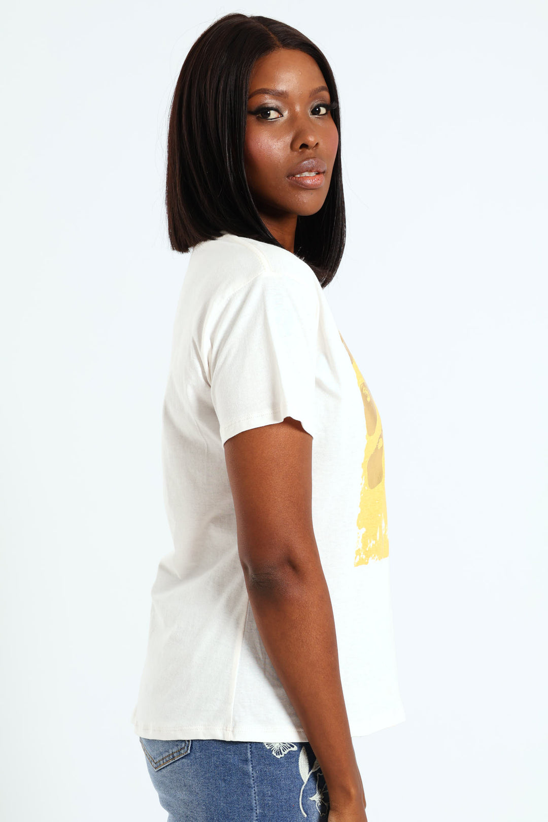 Foil Lady Tee - Cream