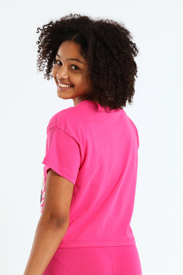 Girls Squish Squad Boxy Tee - Cerise