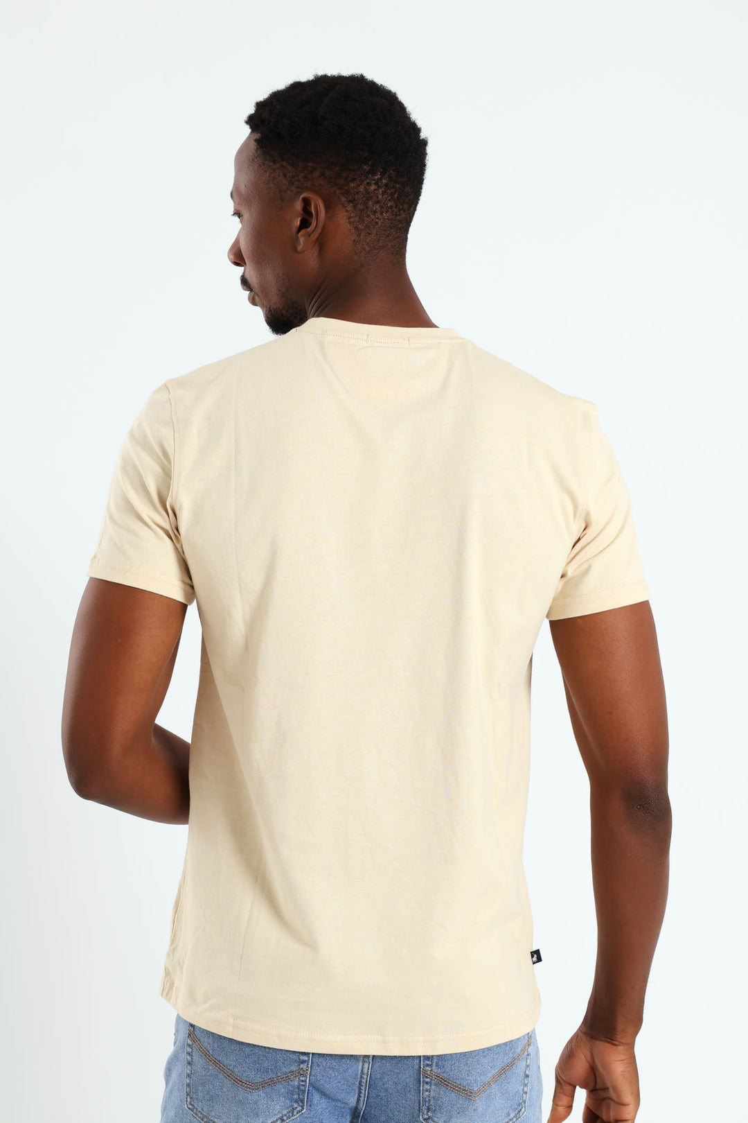 David Embossed Tee - Stone