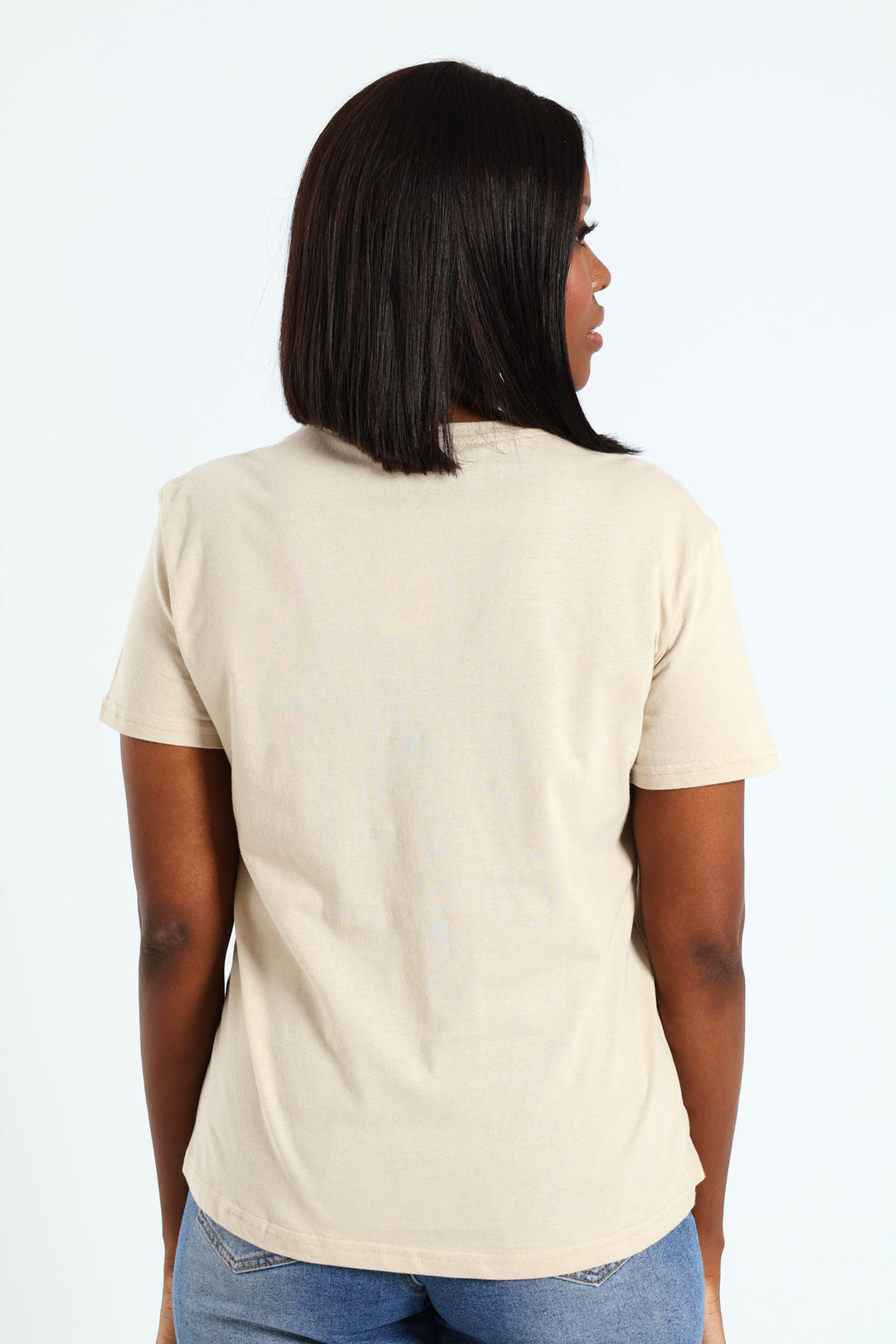 Tis The Season Embroiderd Slogan Tee - Light Stone