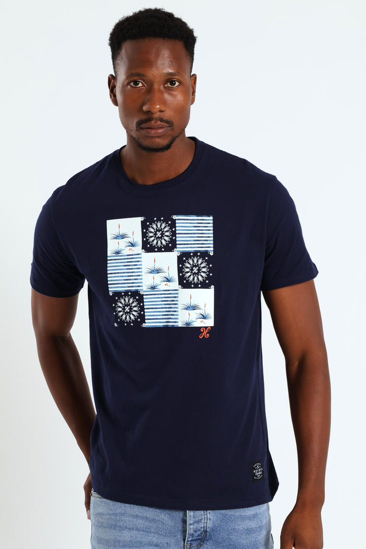 Aloe Cocktail Tee - Navy