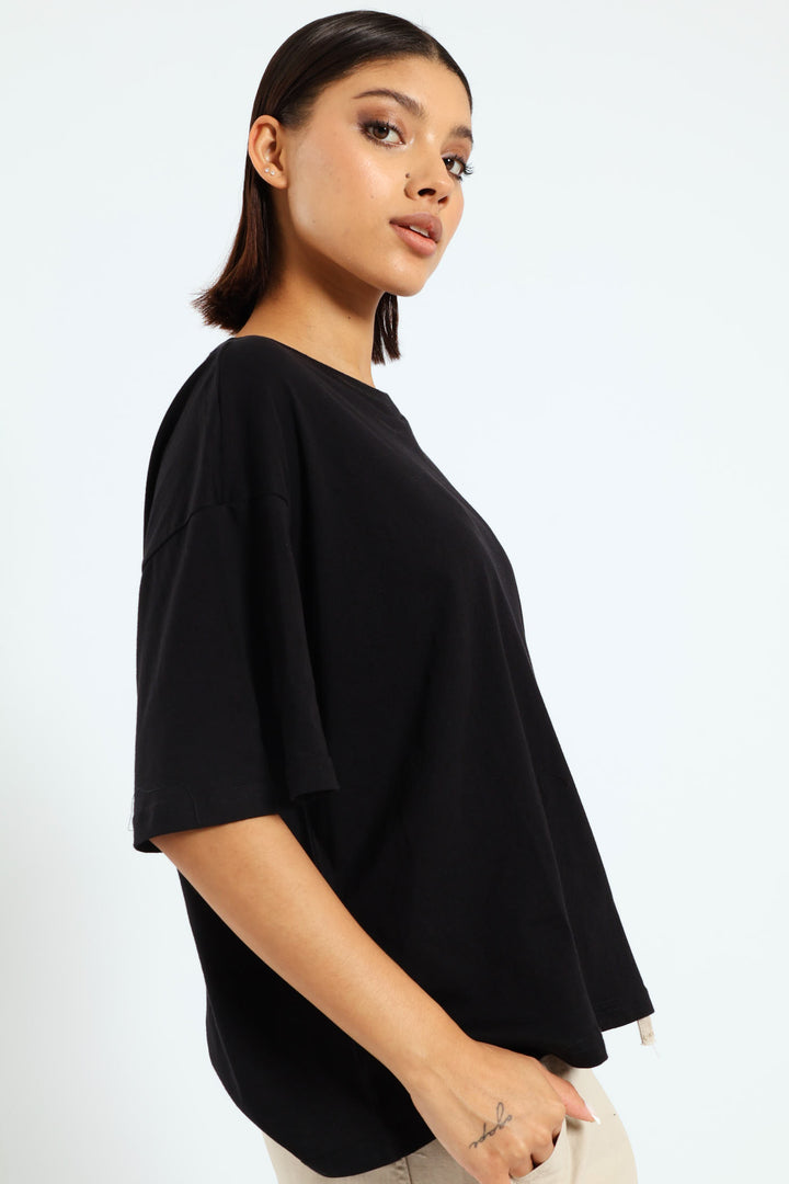 Basic Oversized Tee - Black