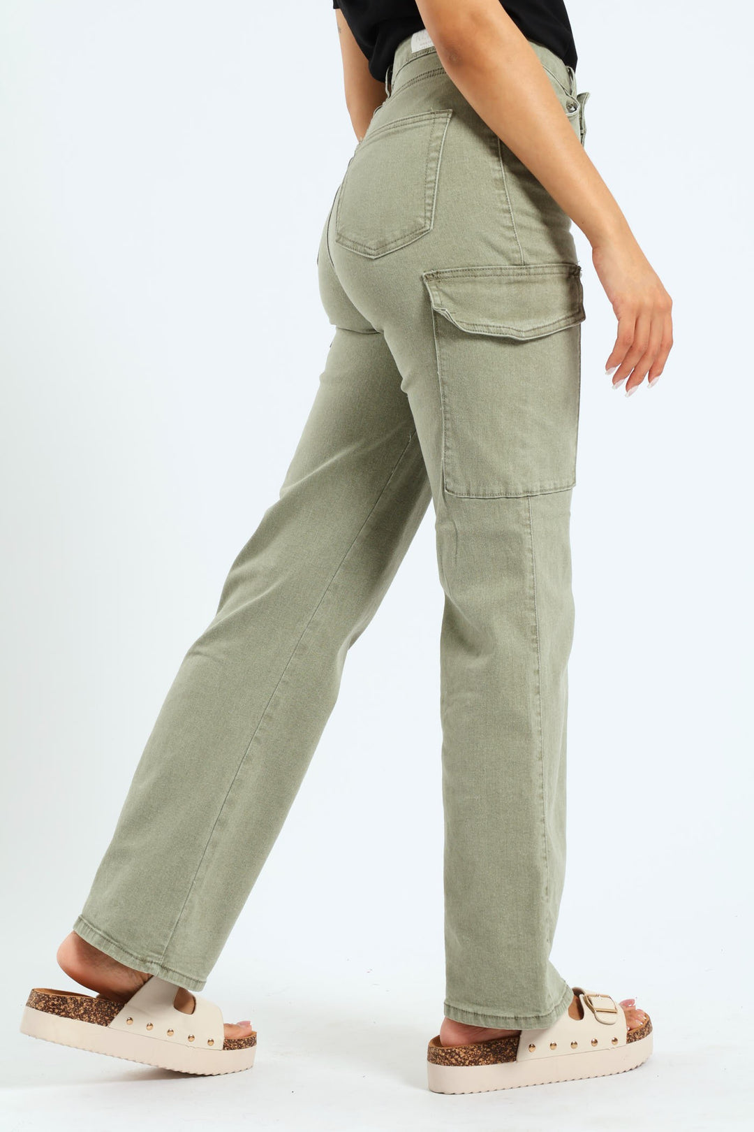 Stretch Twill 90's Cargo Denim - Sage