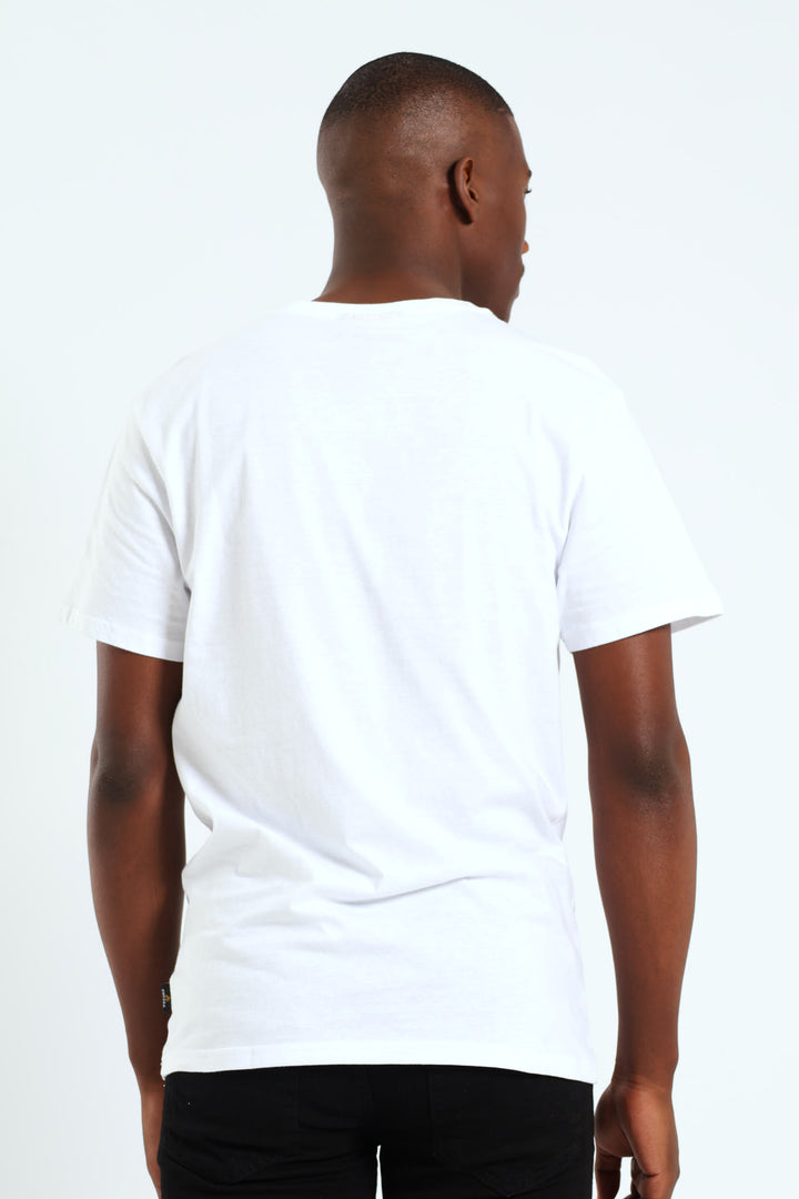 Basic Print Short Sleeve Tee - White