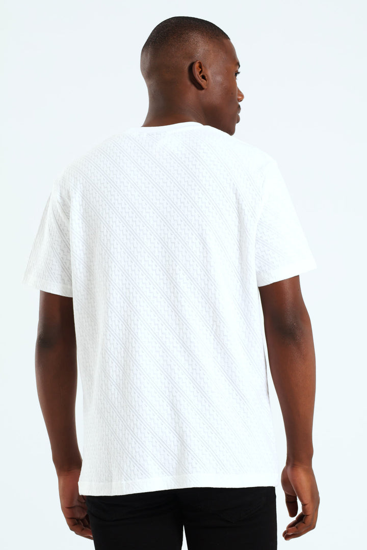 Zig Zag Tee - White