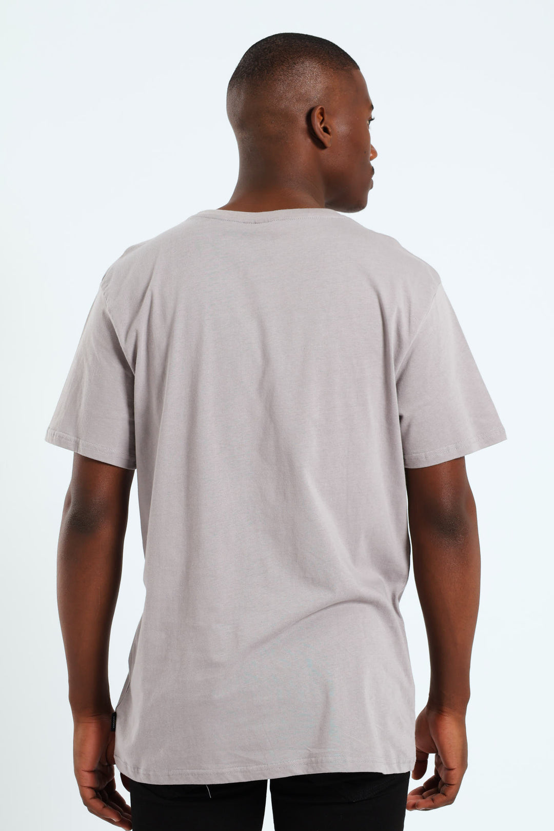 Basic Print Tee - Light Grey