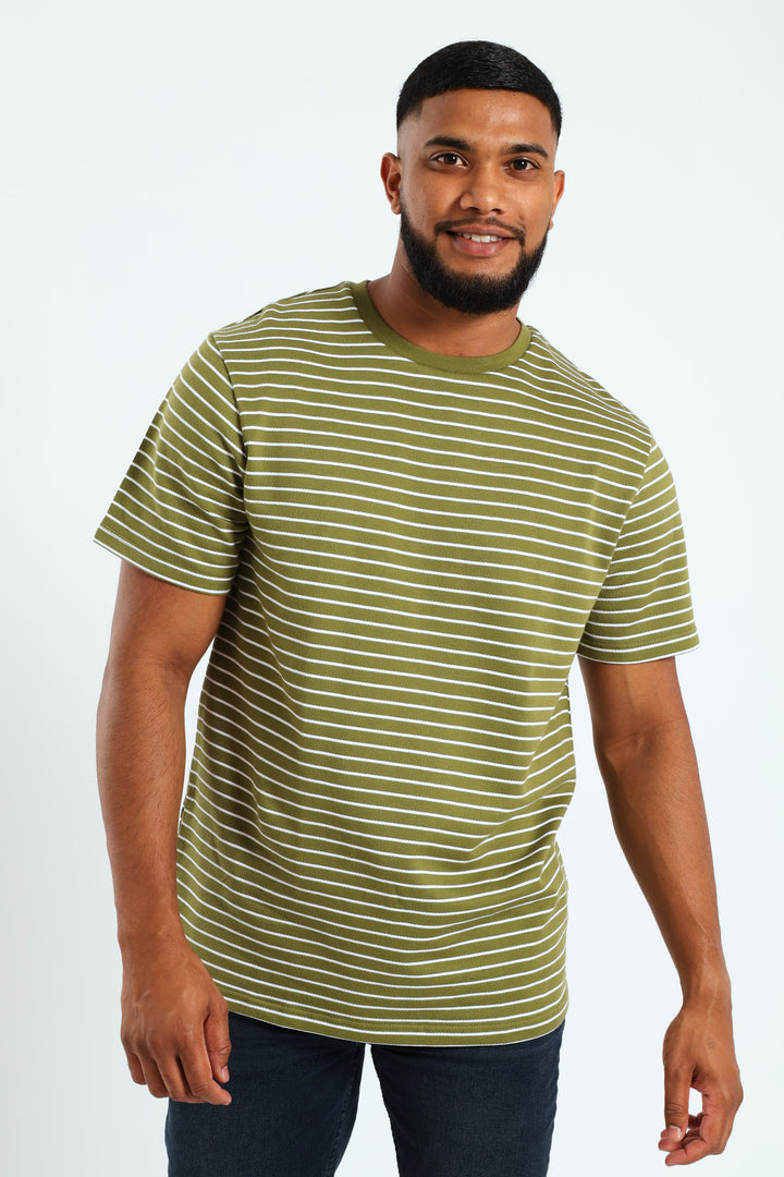 Surface Stripe Tee - Olive