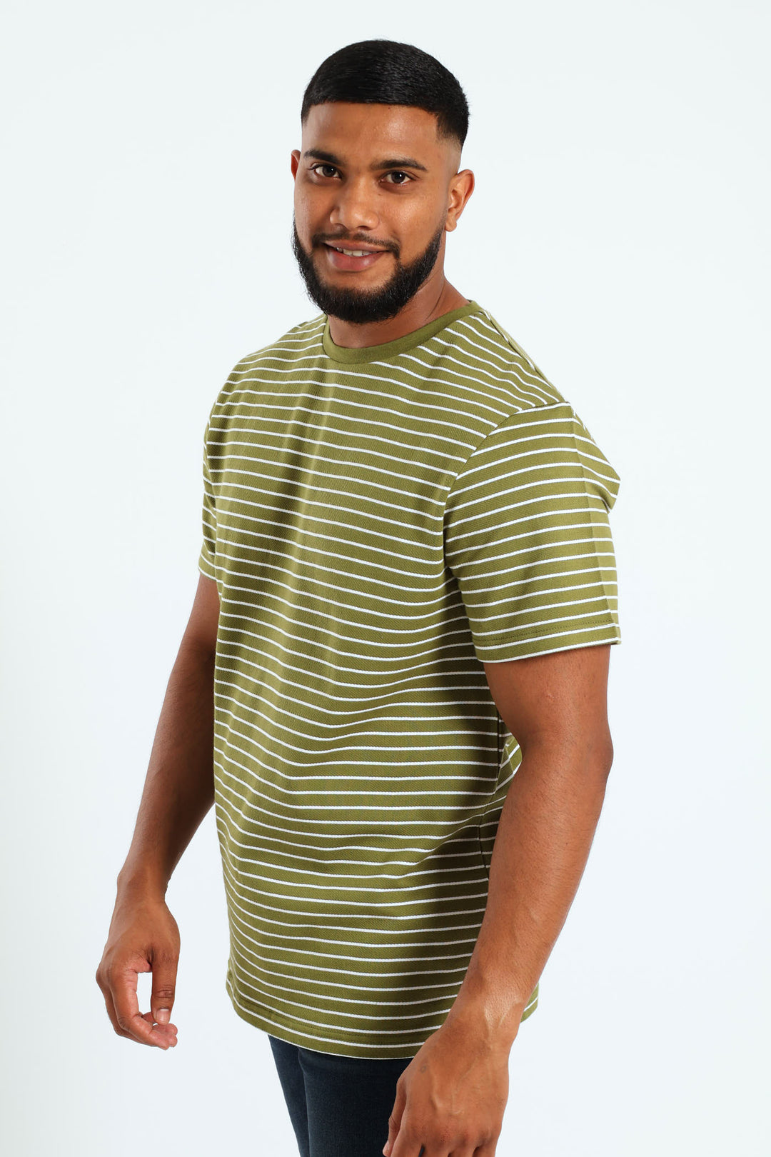 Surface Stripe Tee - Olive