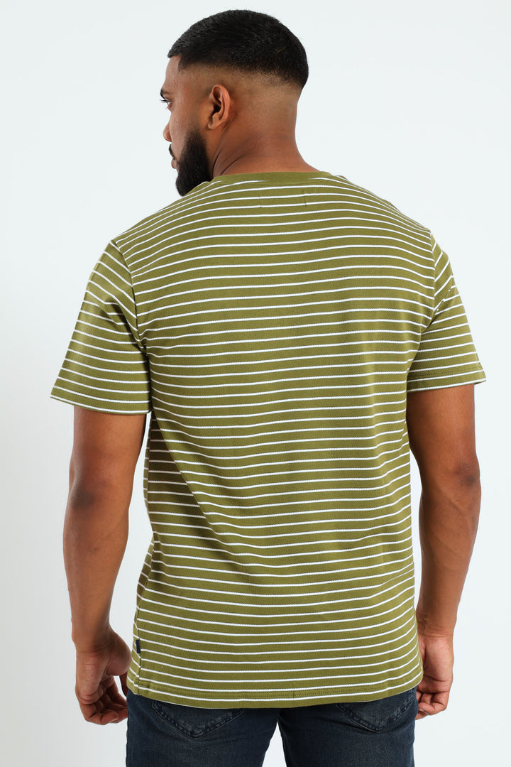 Surface Stripe Tee - Olive