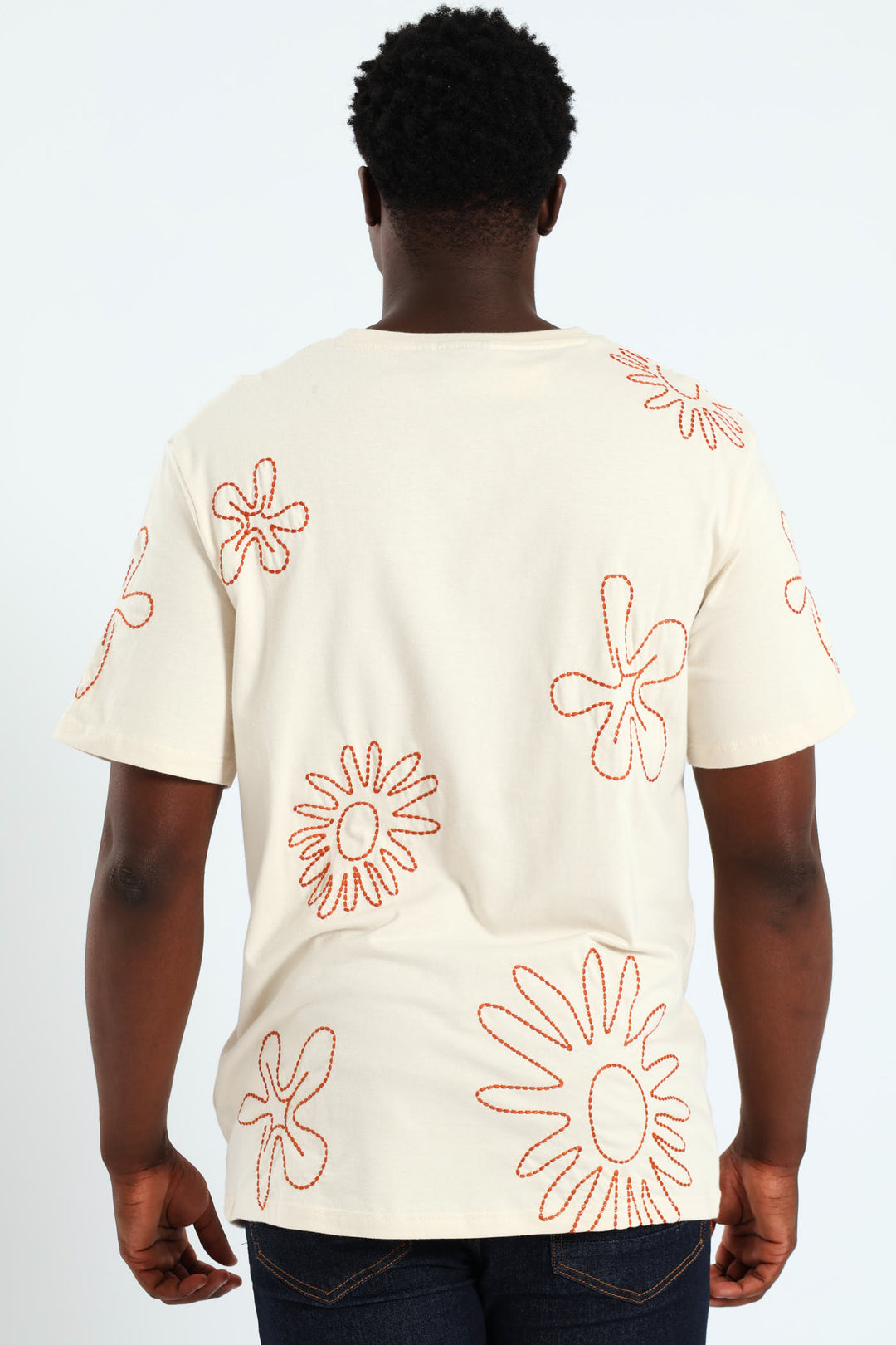 Cancun Embroidered Tee - Off White