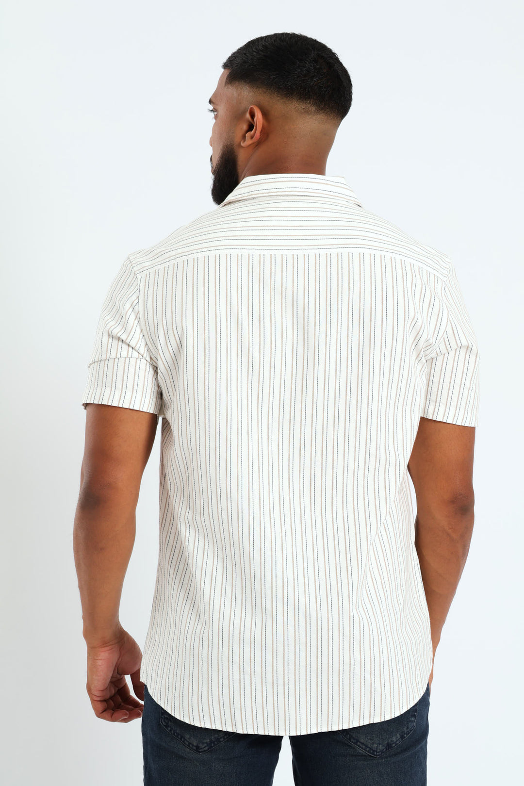 Revere Surface Stripe Shirt - Off White