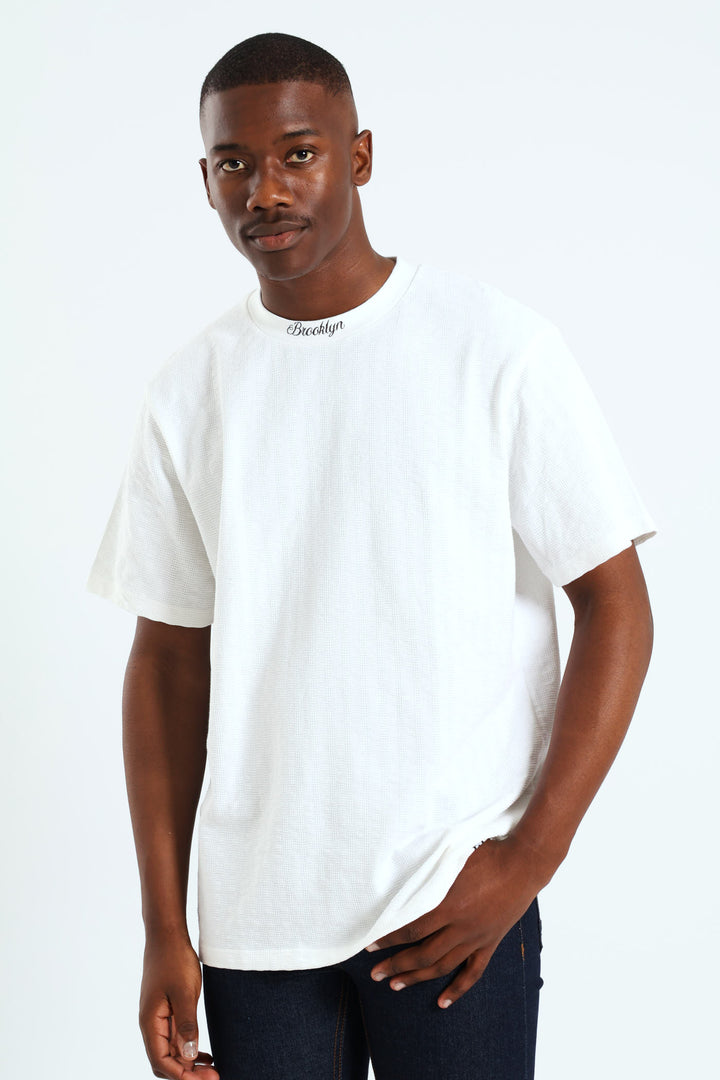 Brooklyn Front & Back Surf Tee - White