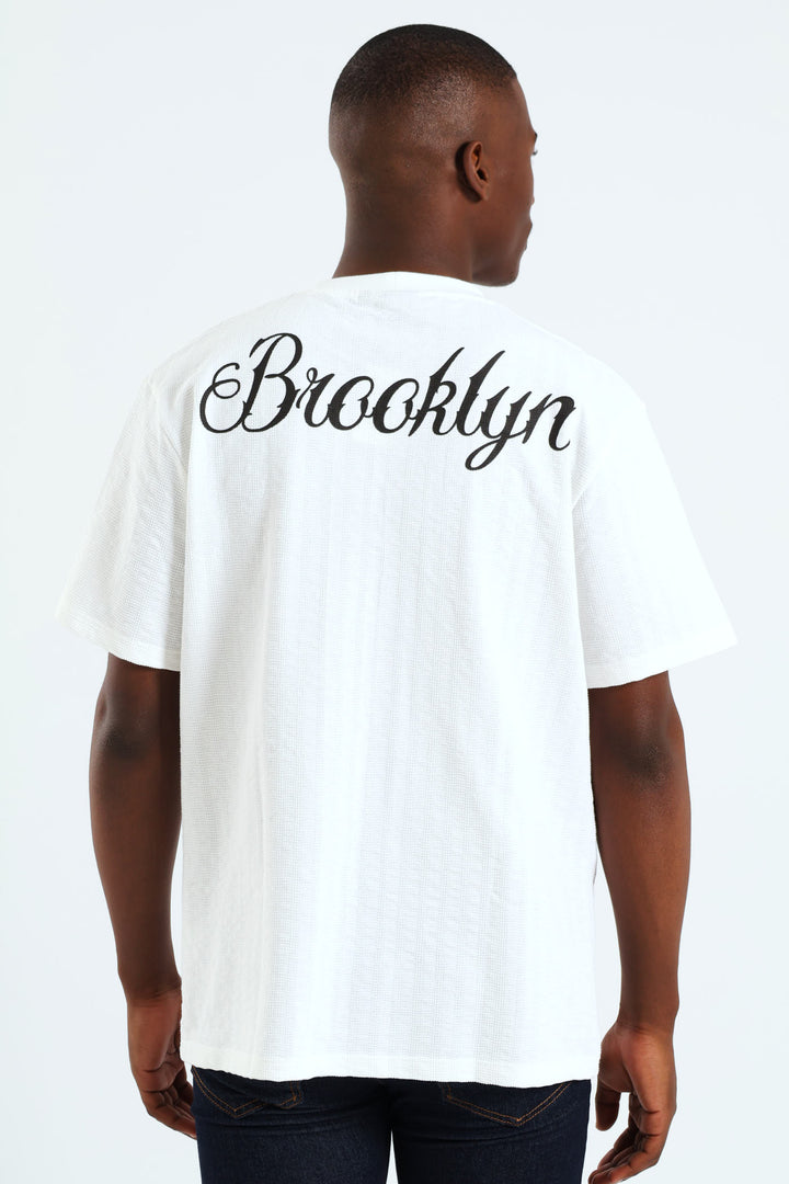 Brooklyn Front & Back Surf Tee - White