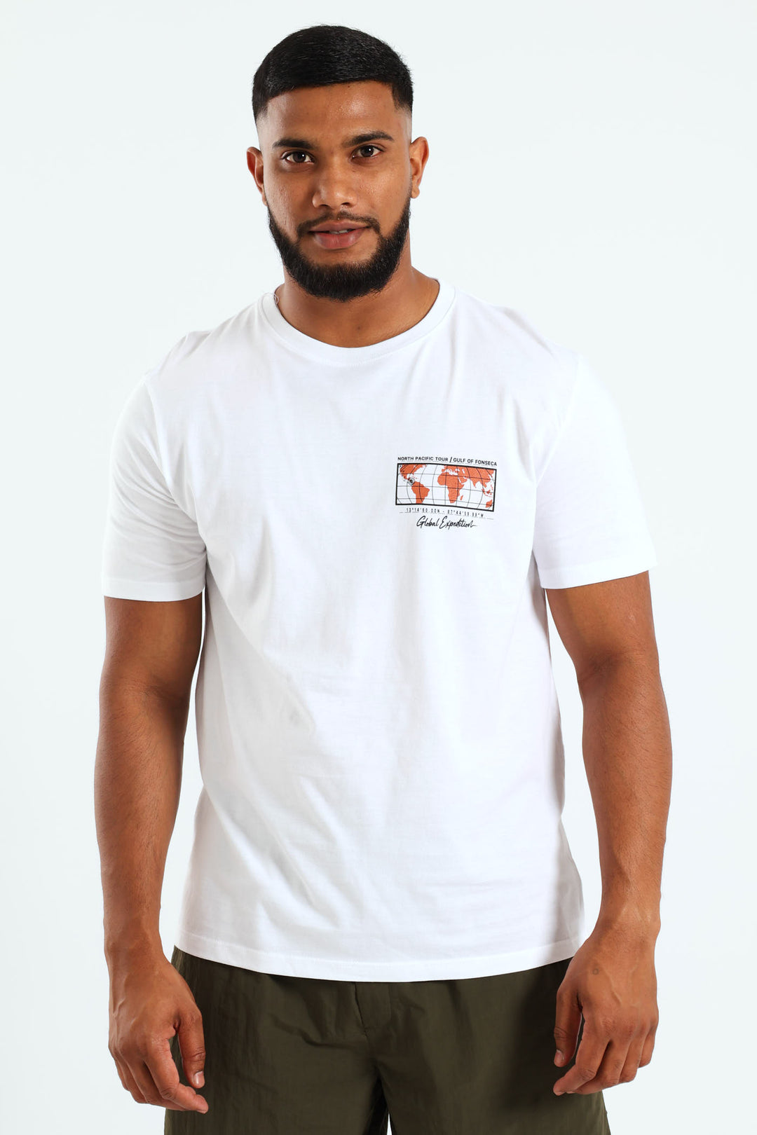 Maps Short Sleeve Tee - White