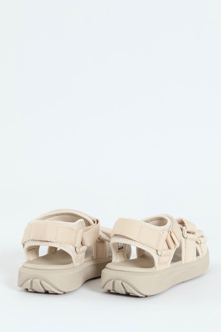 Andrea Multi Strap Sandal - Cream