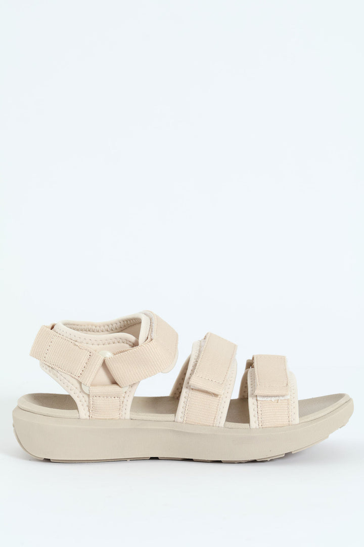 Andrea Multi Strap Sandal - Cream