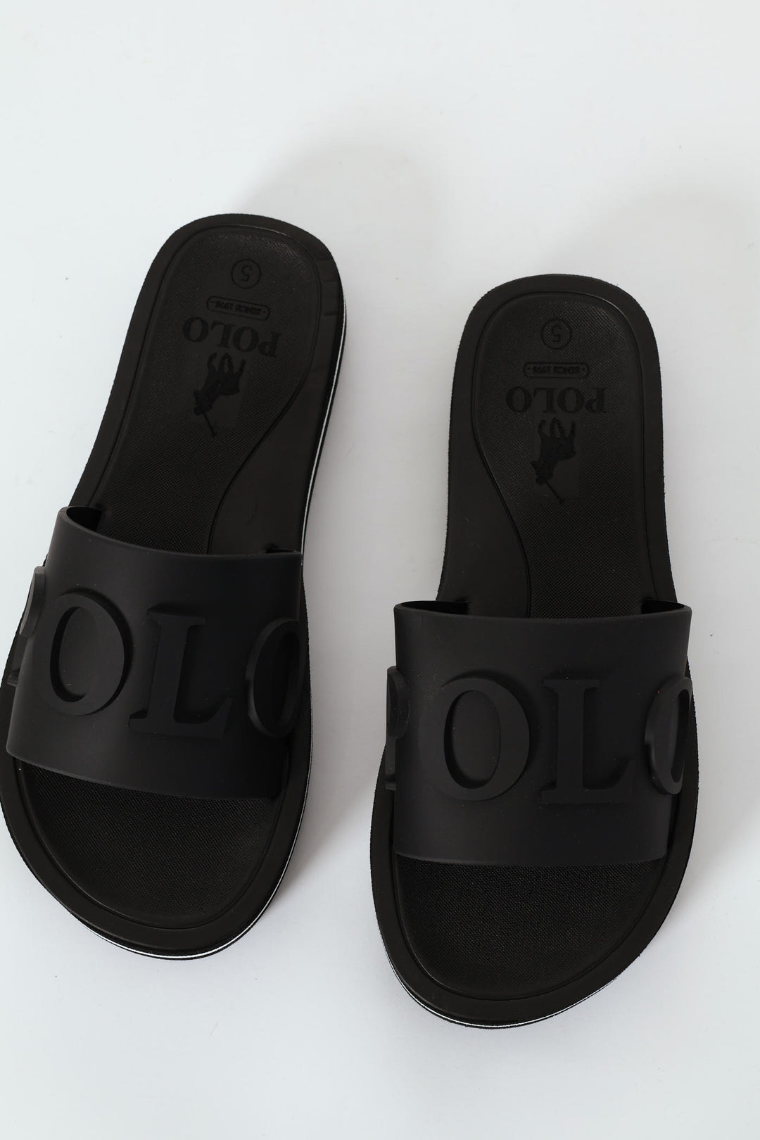 Platform Convexed Pool Sandal - Black