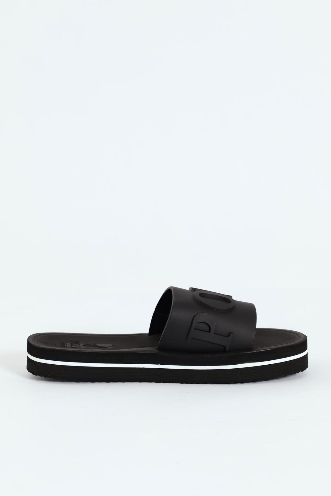 Platform Convexed Pool Sandal - Black