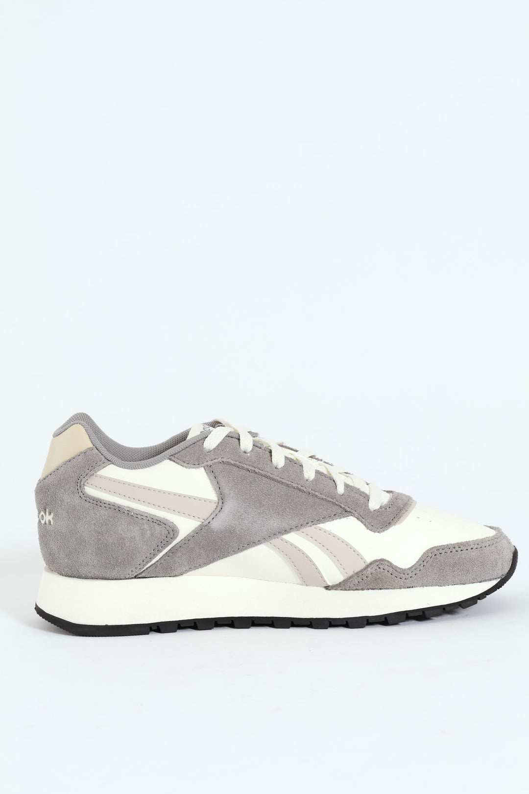 Glide Track Sole Closed Toe Lace Up Sneaker - Grey/White