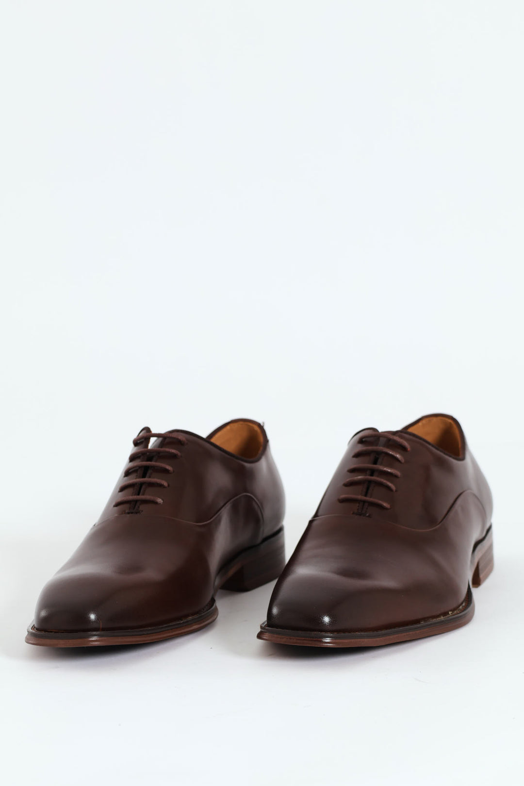 Plain Oxford Lace Up Shoe - Chocolate