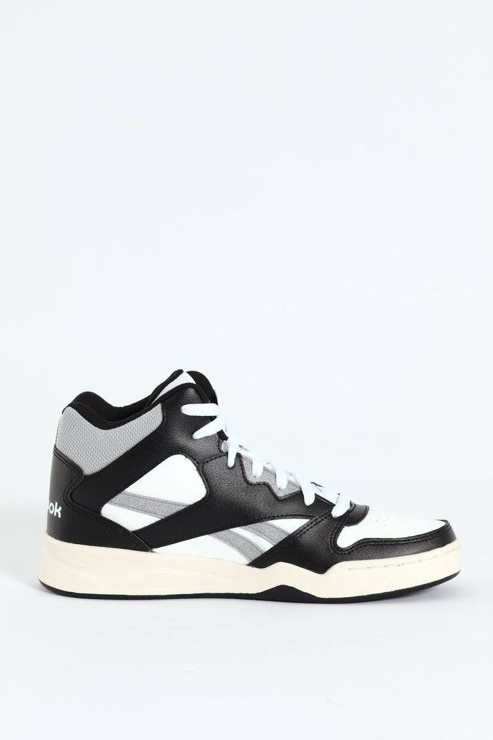 Royal Hi Top Closed Toe Lace Up Sneaker - White/Black