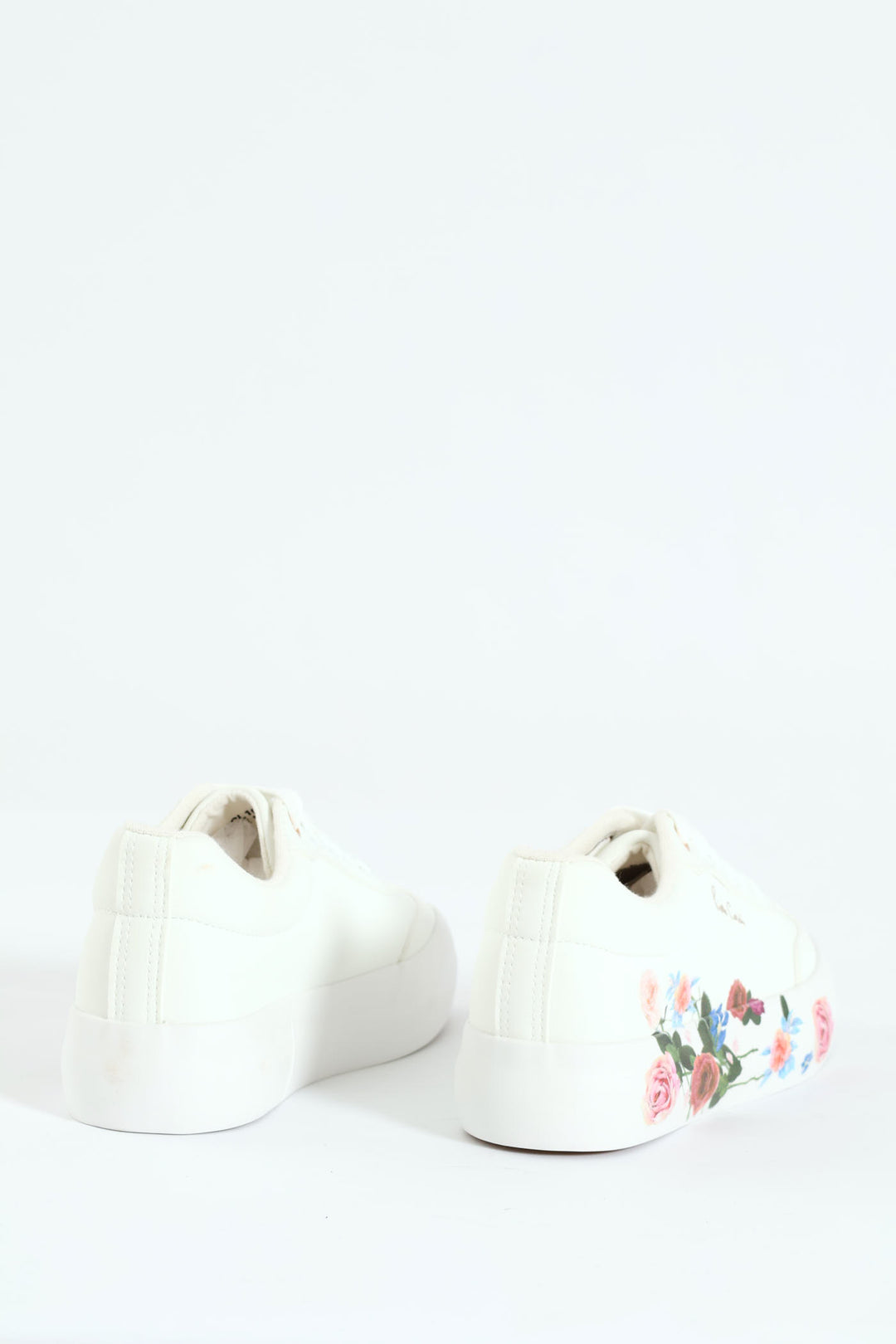 Bouquet 1 Floral Lace Up Platform Sneaker - White