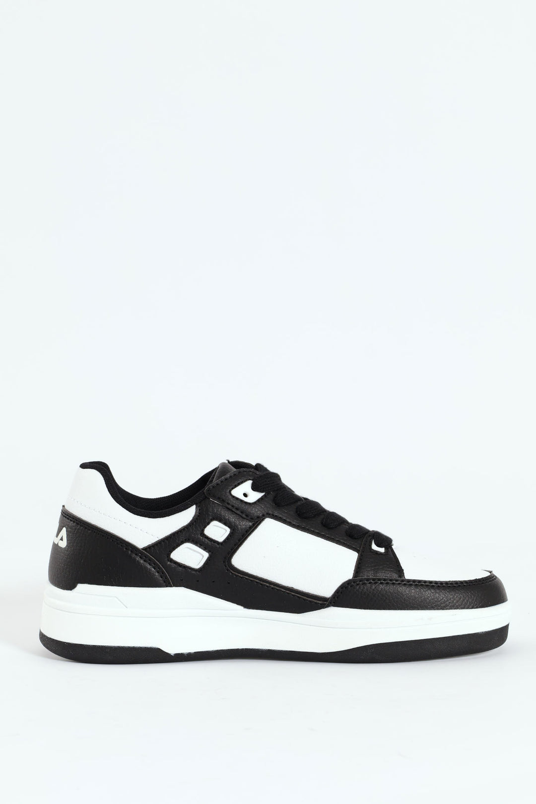 Owen Panel Block Lace Up Sneaker - Black/White