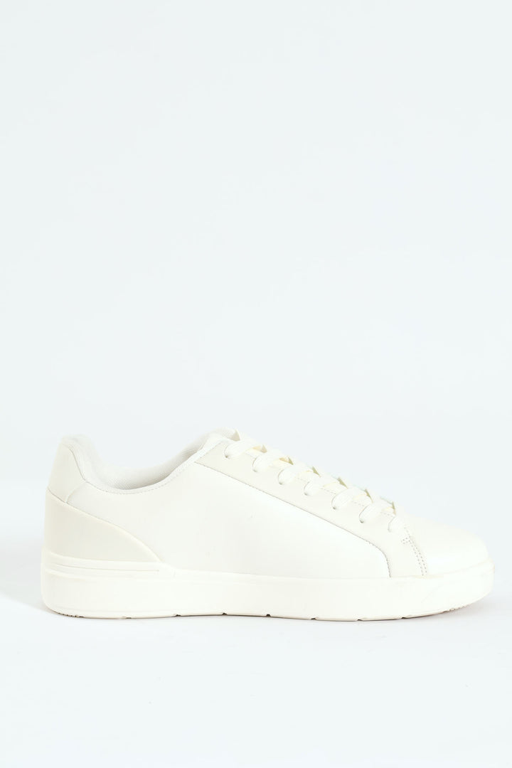 1-Up Plain Lace Up Sneaker - White