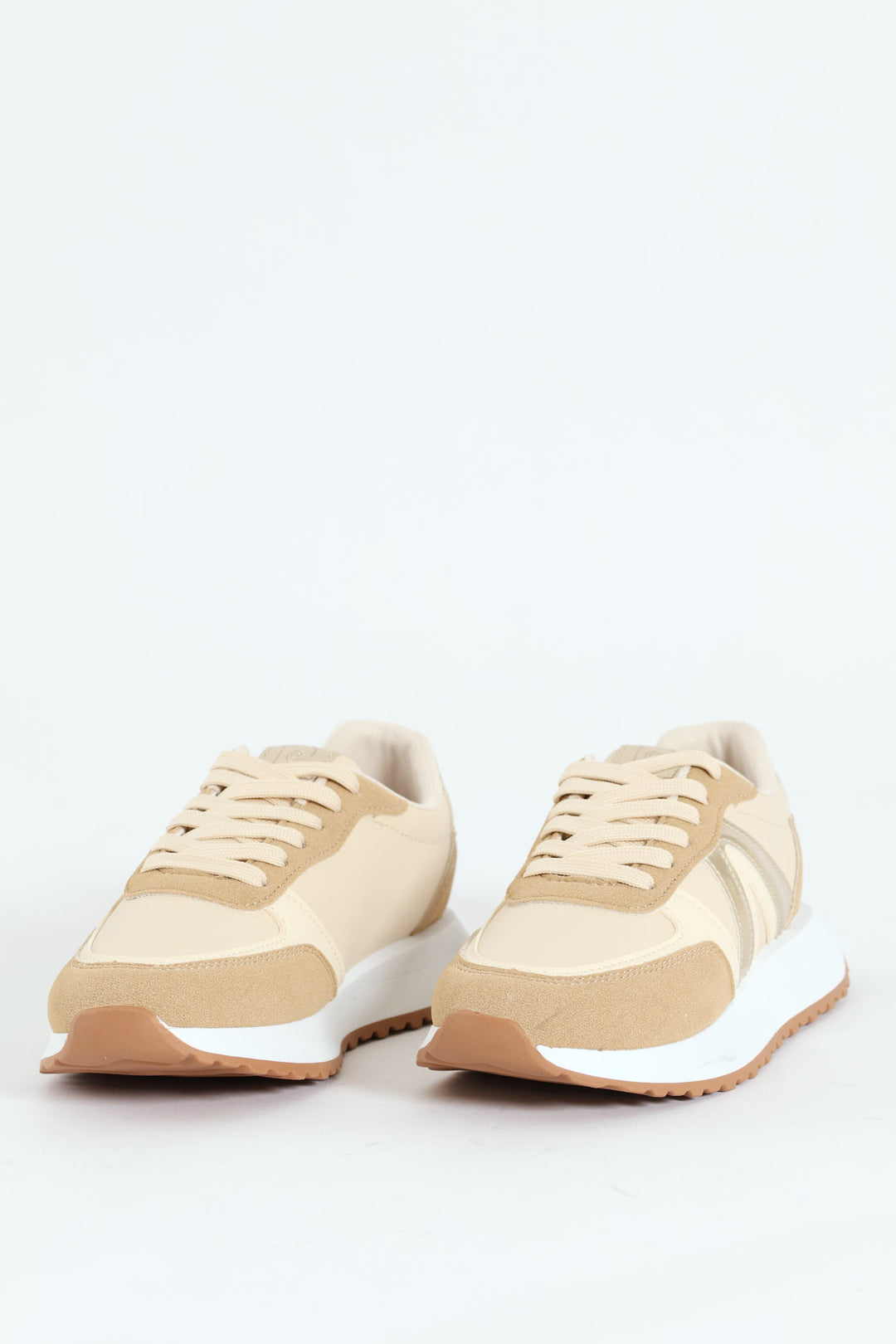 Blindee 4 Side Panel Sporty Lace Up Sneaker - Oatmeal