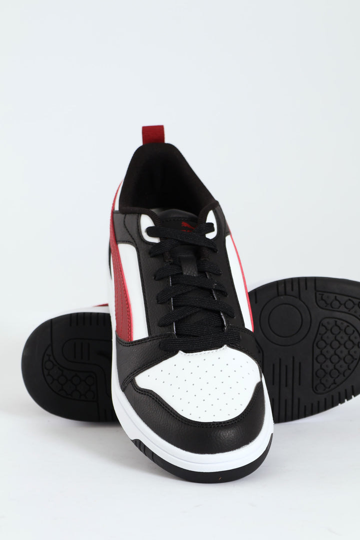 Rebound V6 Lo Chunky Closed Toe Lace Up Sneaker - Black/Red