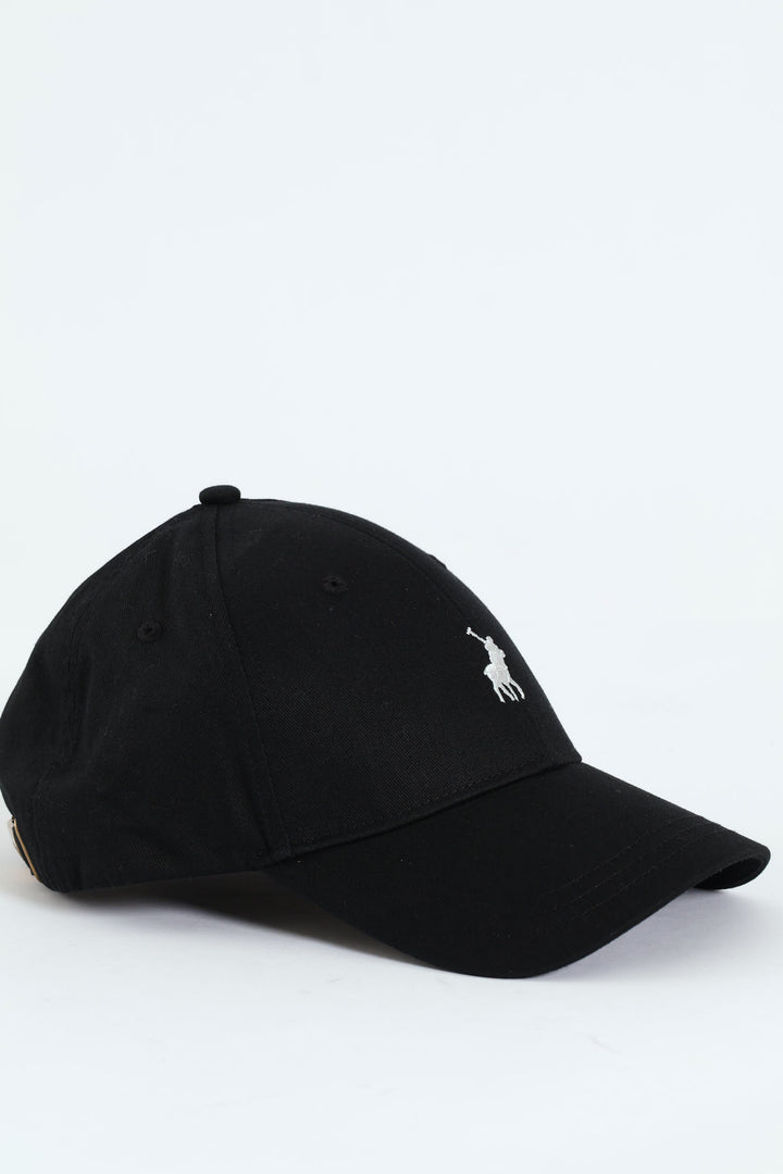 6 Panel Classic Peak Cap - Black