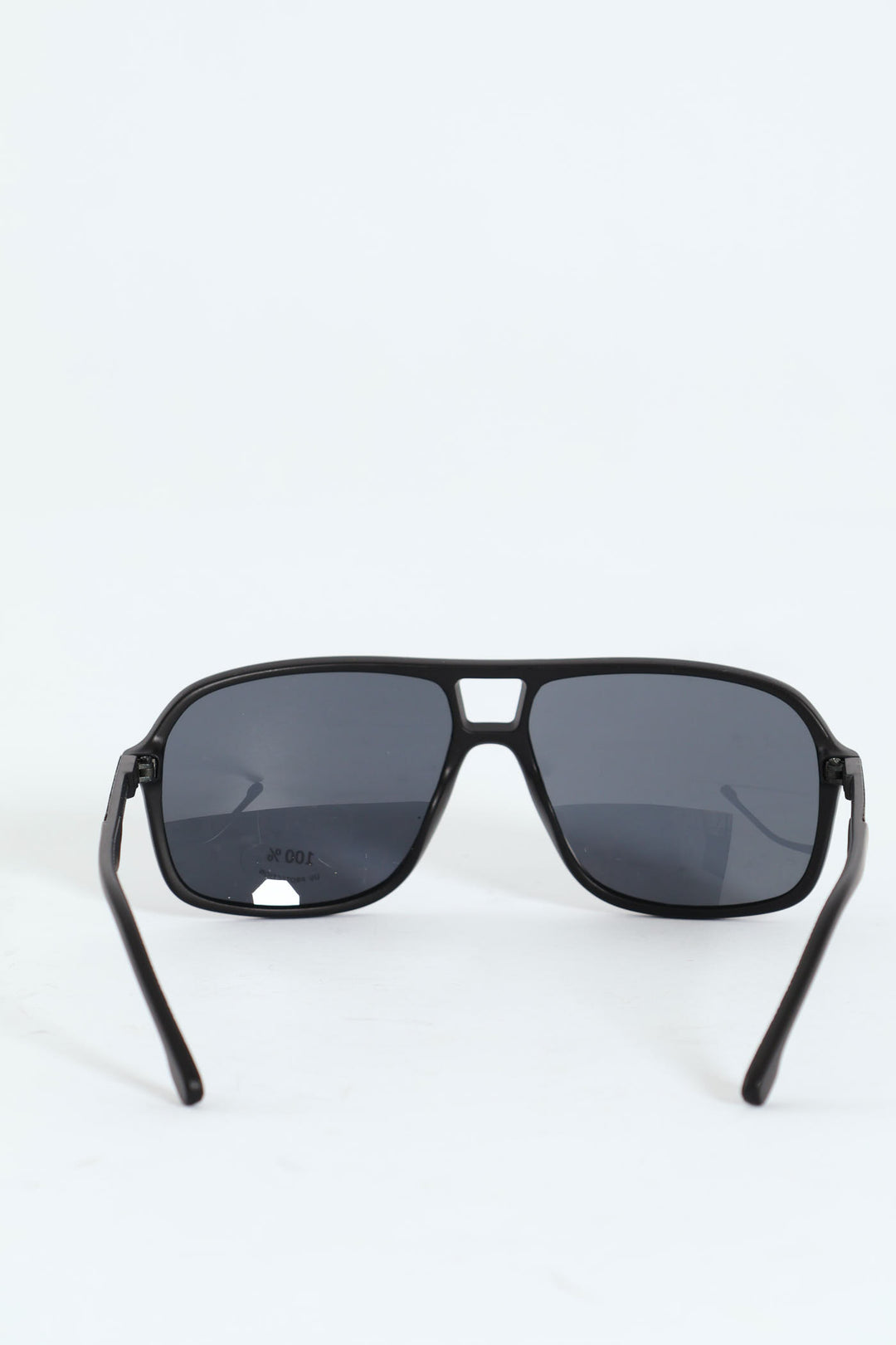 Matte Retro Aviator Sunglasses - Black