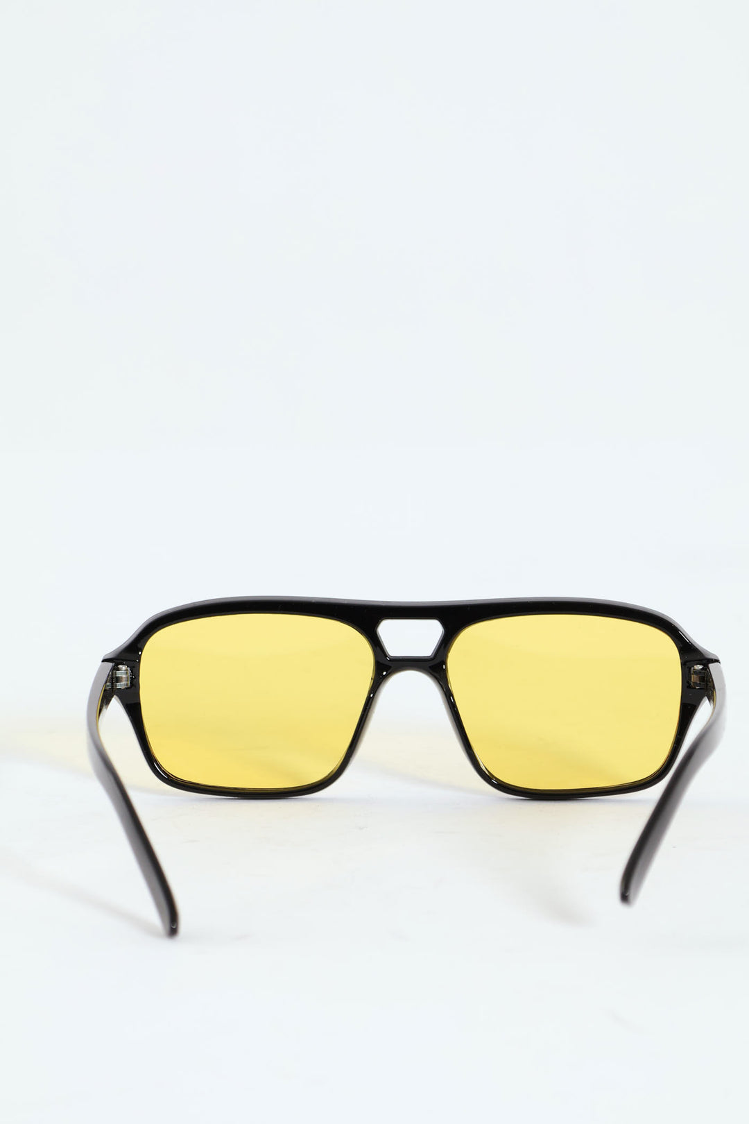 Square Retro Aviator Sunglasses - Yellow