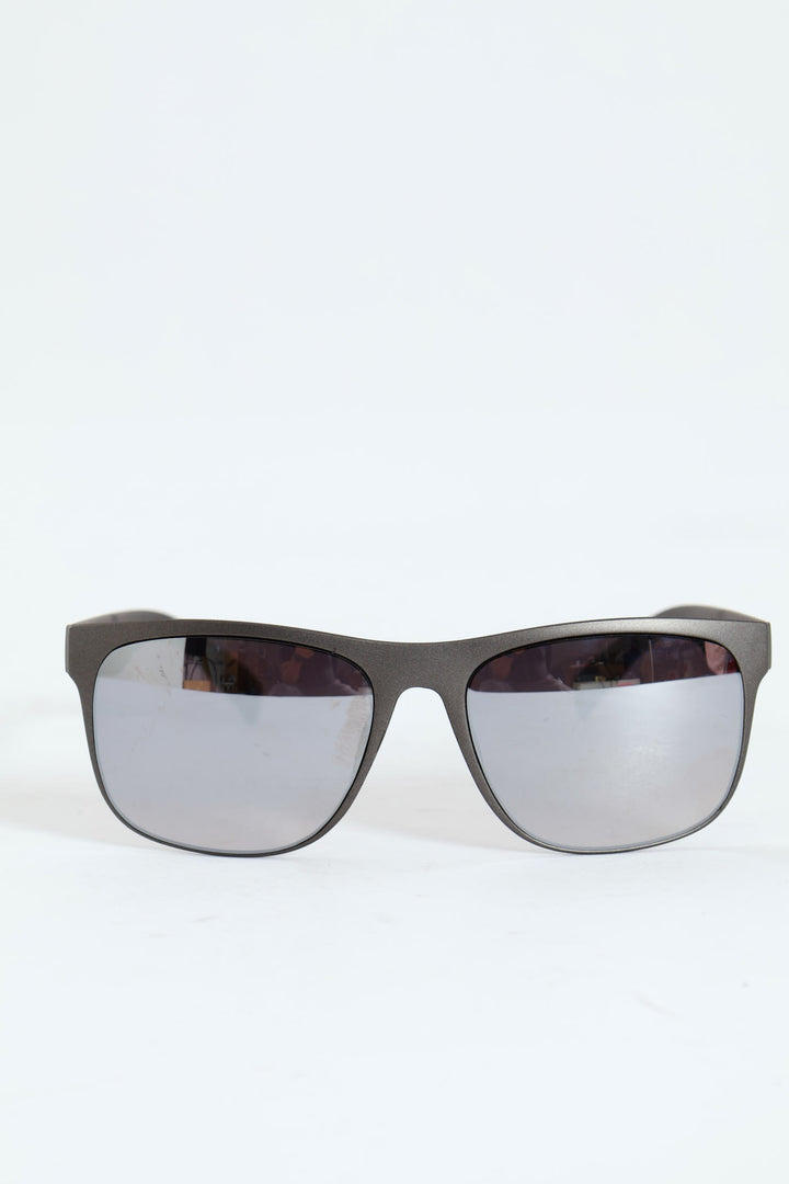 Metallic Wayfarer Sunglasses - Silver