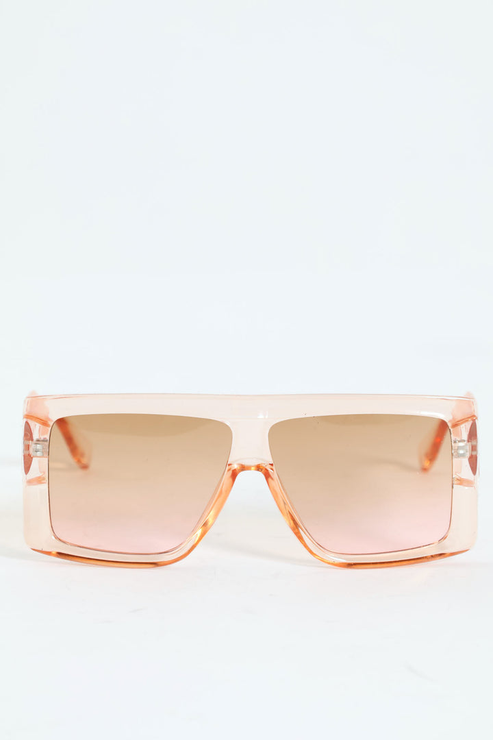 Gradient Shield Sunglasses - Light Pink