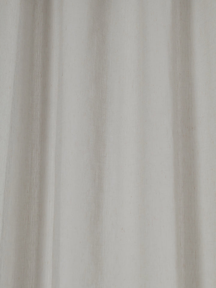 Eyelet Standard Length Sheer Textured Curtain - Grey