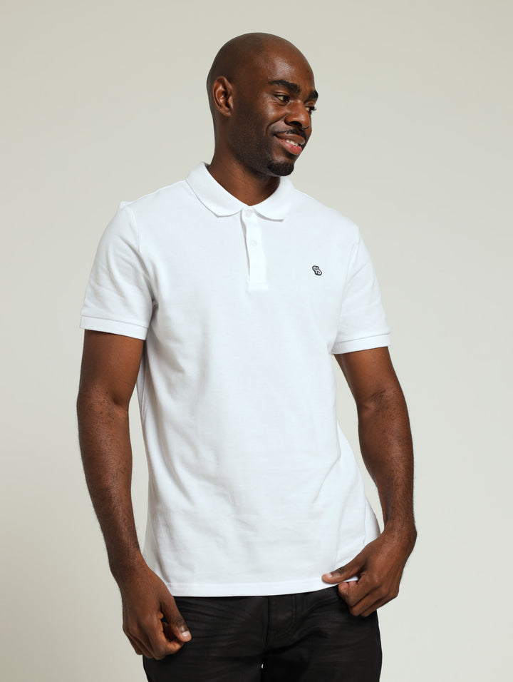 Basic Slim Fit Golfer - White