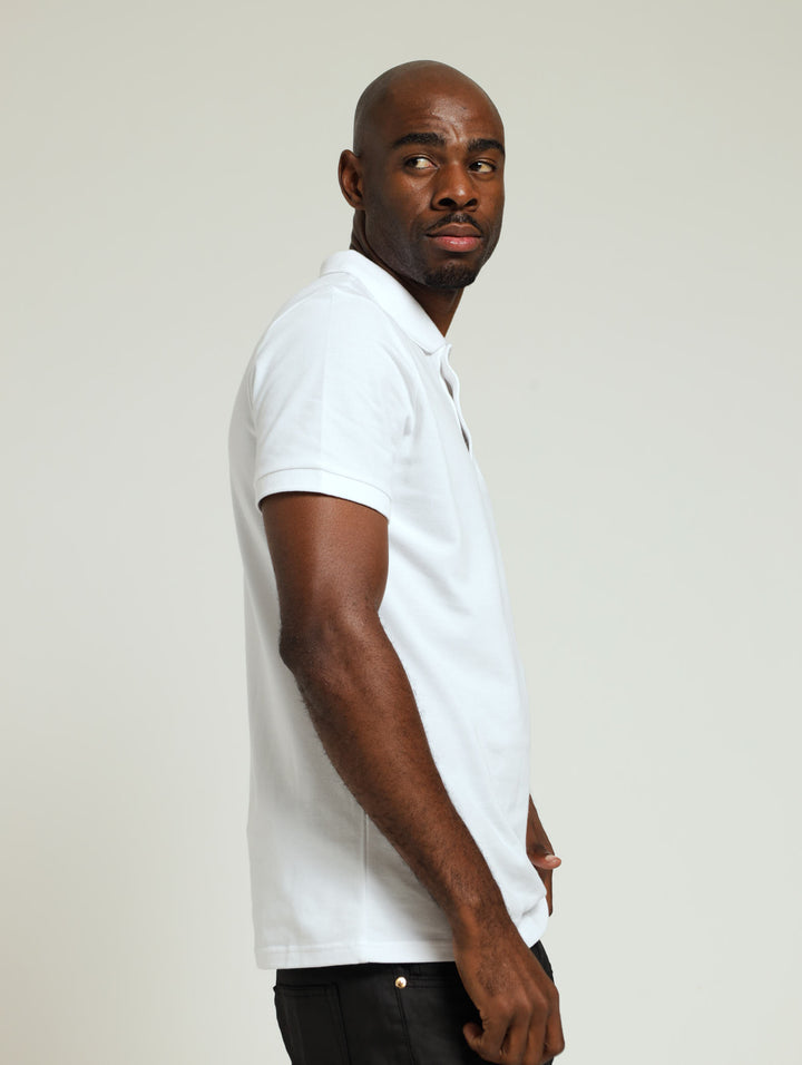 Basic Slim Fit Golfer - White