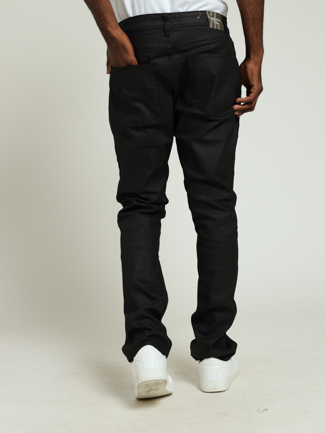 Coated Denim Jean - Black