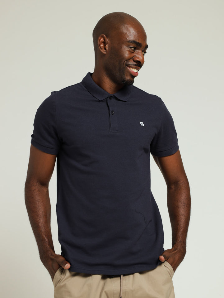 Basic Slim Fit Golfer - Navy