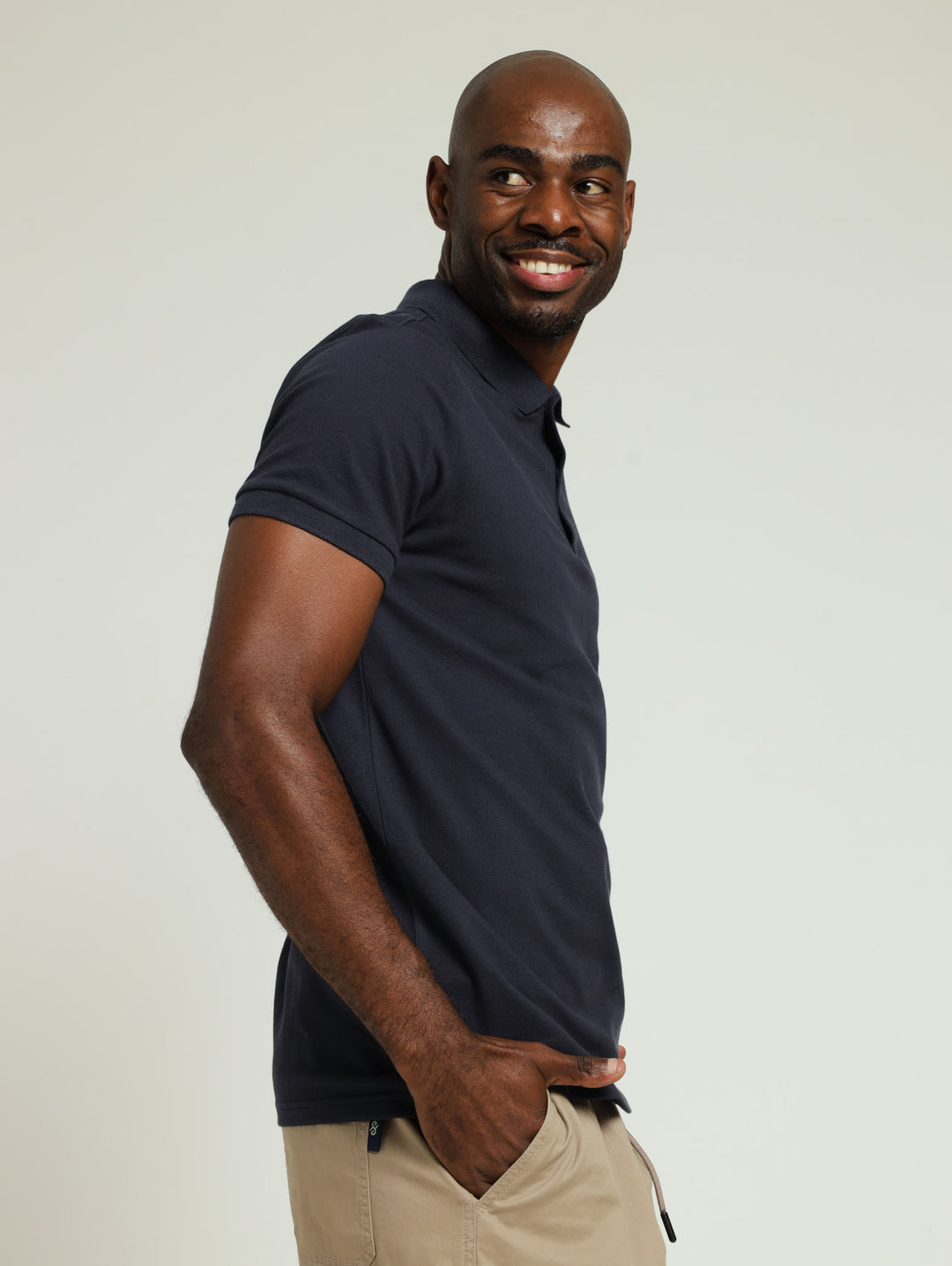 Basic Slim Fit Golfer - Navy