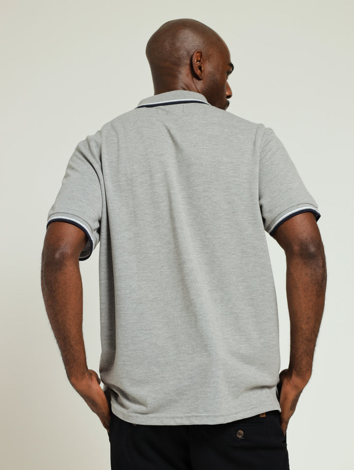 New Tipped Golfer - Grey Melange