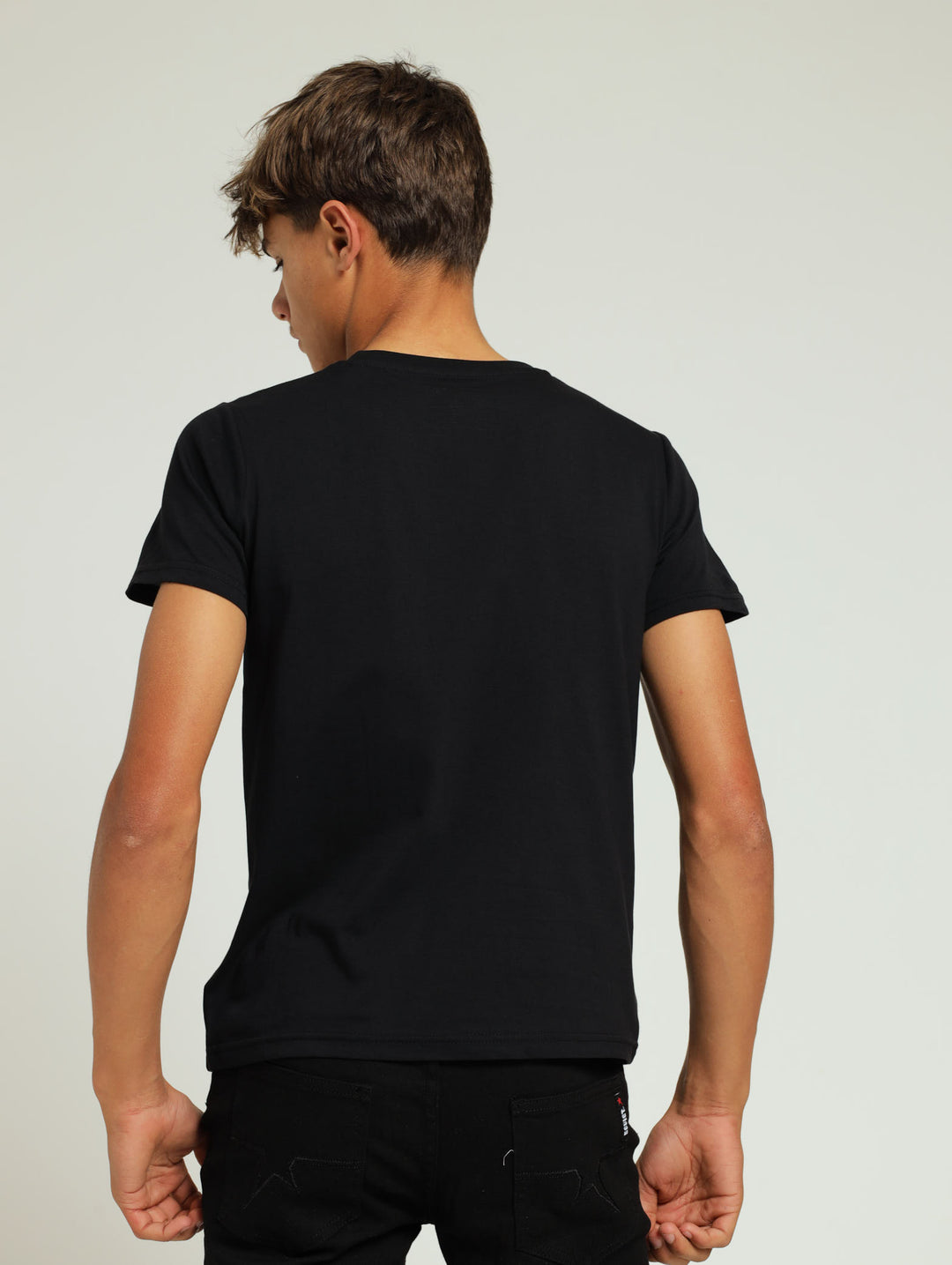 Boys Strong Logo Tee - Black