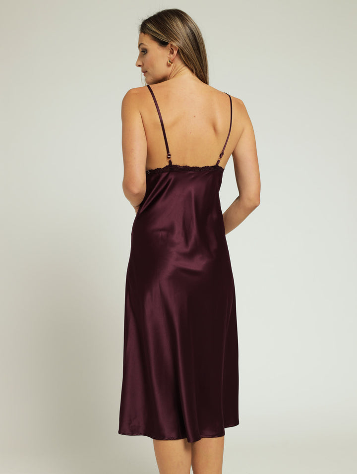 Maxi Satin Slip - Purple