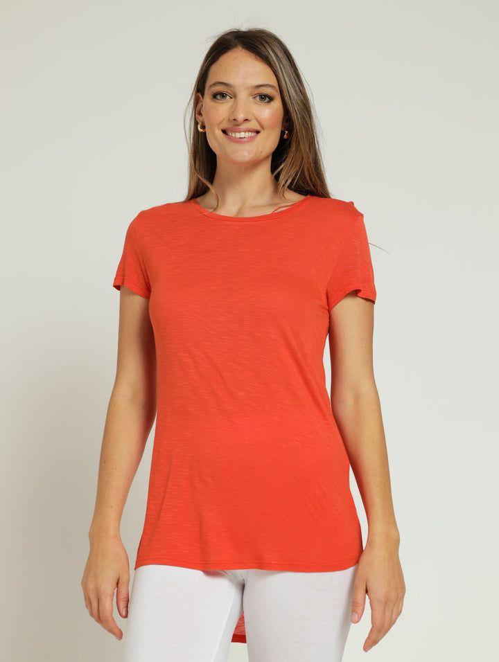 Hi-Lo Slouchy Tee - Orange