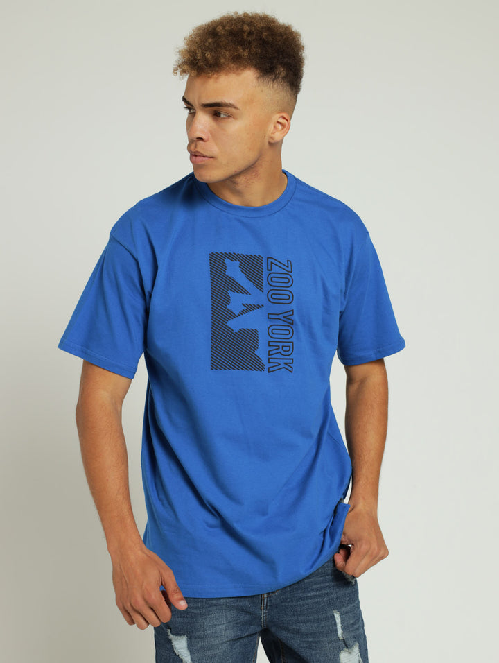 Half Logo Tee - Blue