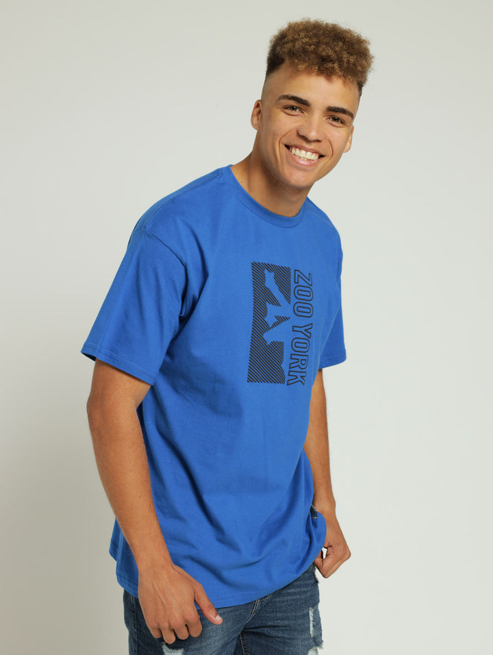 Half Logo Tee - Blue